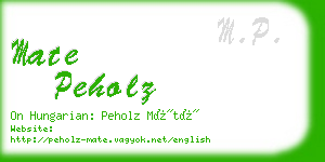 mate peholz business card